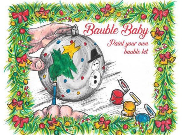 Paint your own Christmas Bauble Kit - Brookleigh Farm, Menston